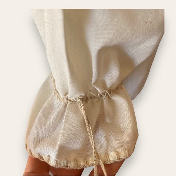 Vintage Light Weight Cotton embroidered peasant blouse size large - Picture 6 of 9